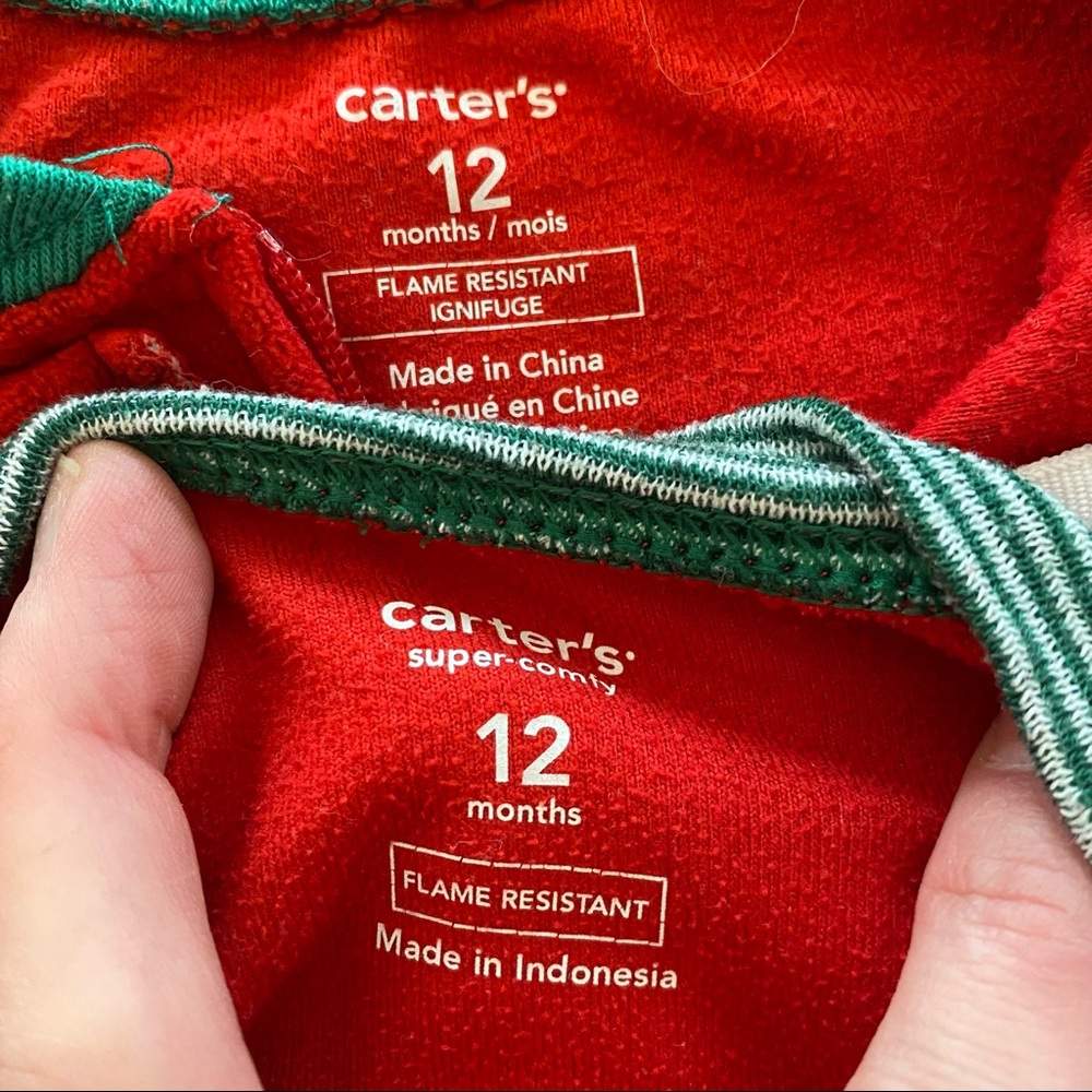 Two Carter’s Holiday/Winter Sleepers - Picture 5 of 5